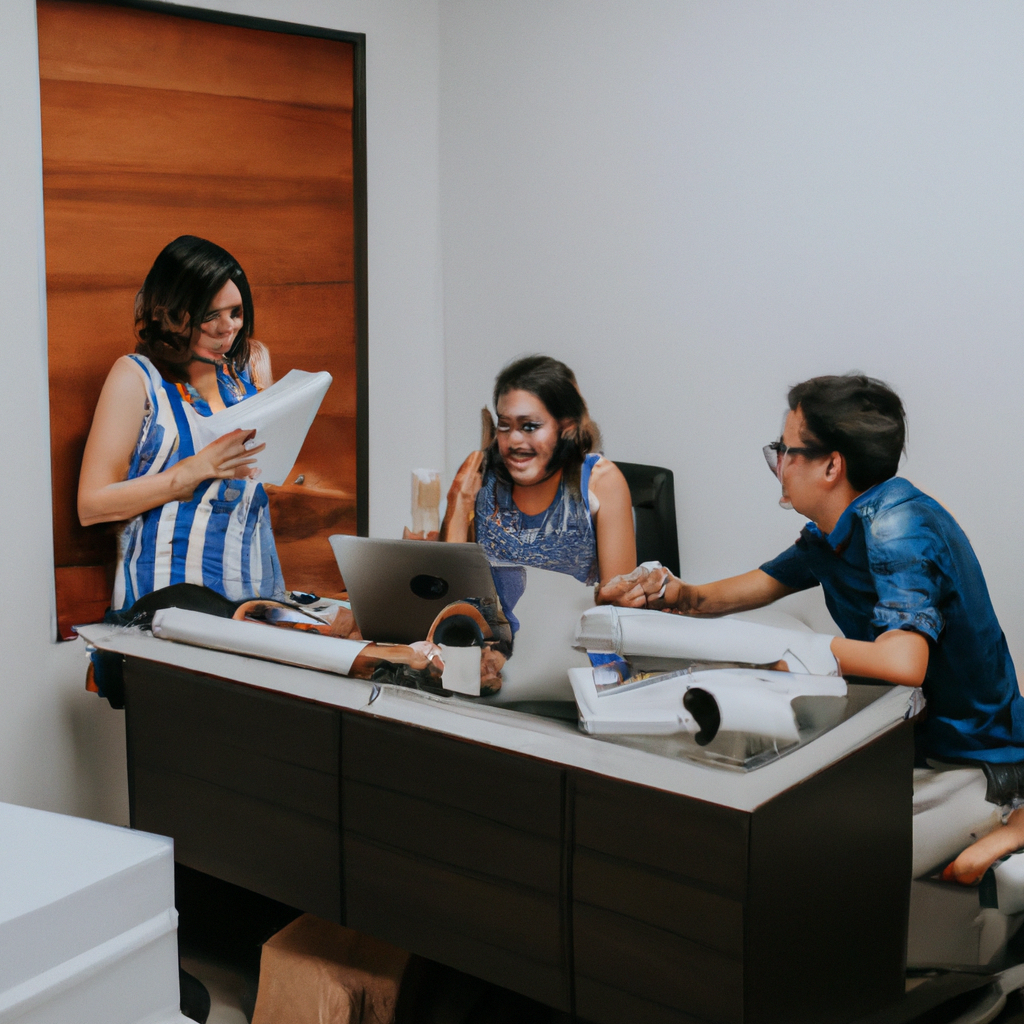 Equipe de arquitetos trabalhando